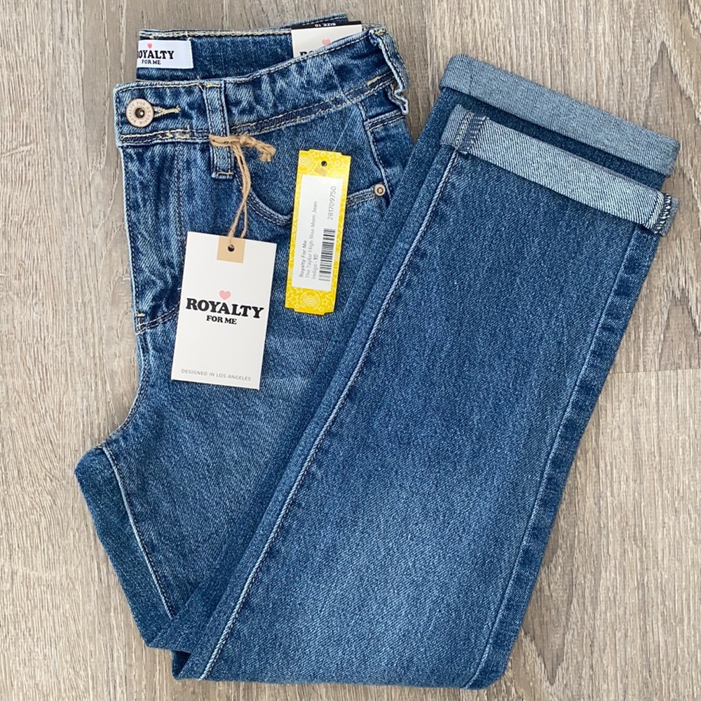 Royalty for Me Girls High Rise Mom Jean